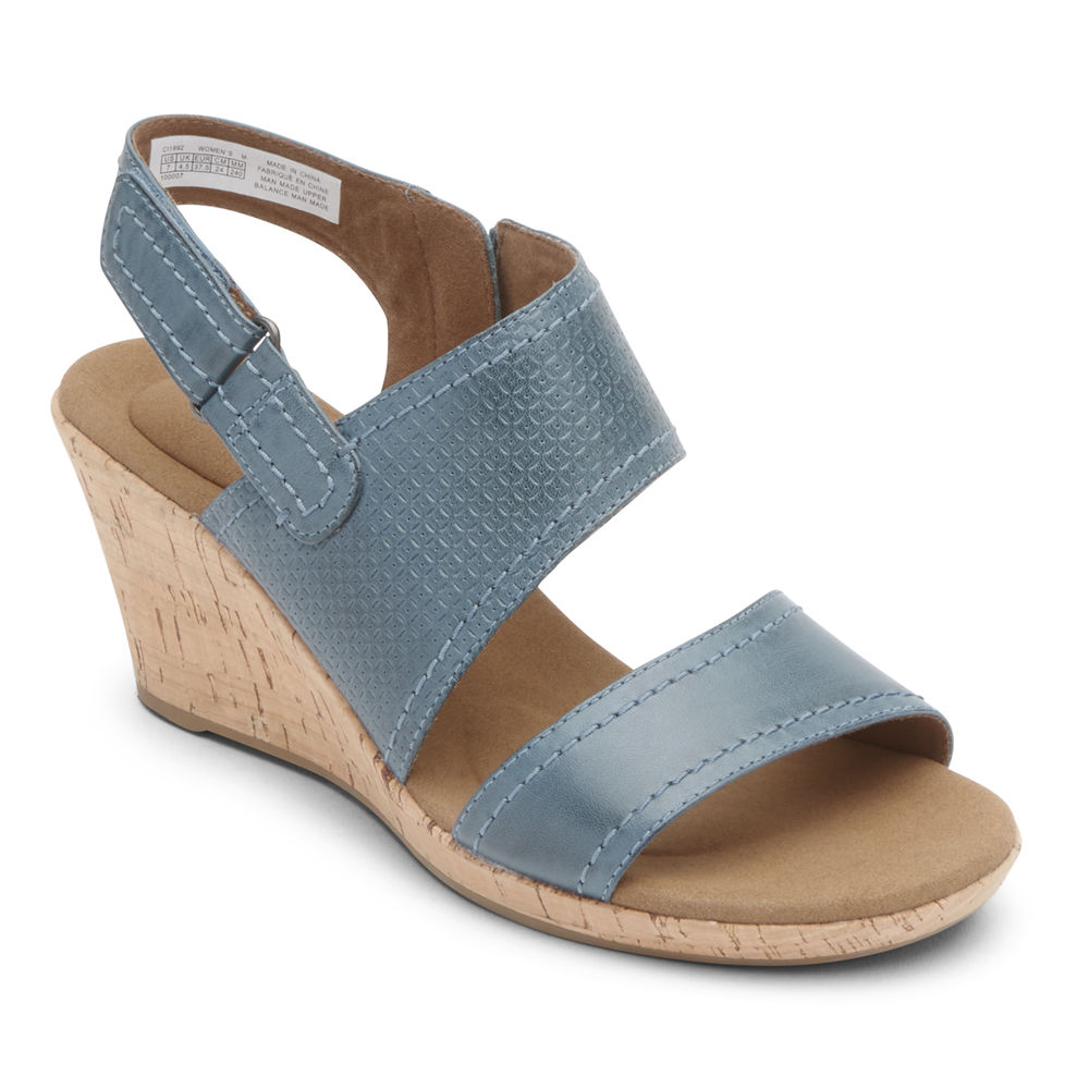 Rockport Sandals For Womens Blue - Briah Asymmetrical 2-Piece - CK0825634